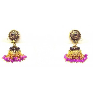 Golden Oxidized Earrings Jhumka Jhumki Imitation Jewelry Drop Dangle Long E37